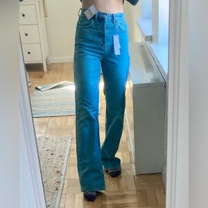 Topshop Overdyed Blue Jeans Size 4